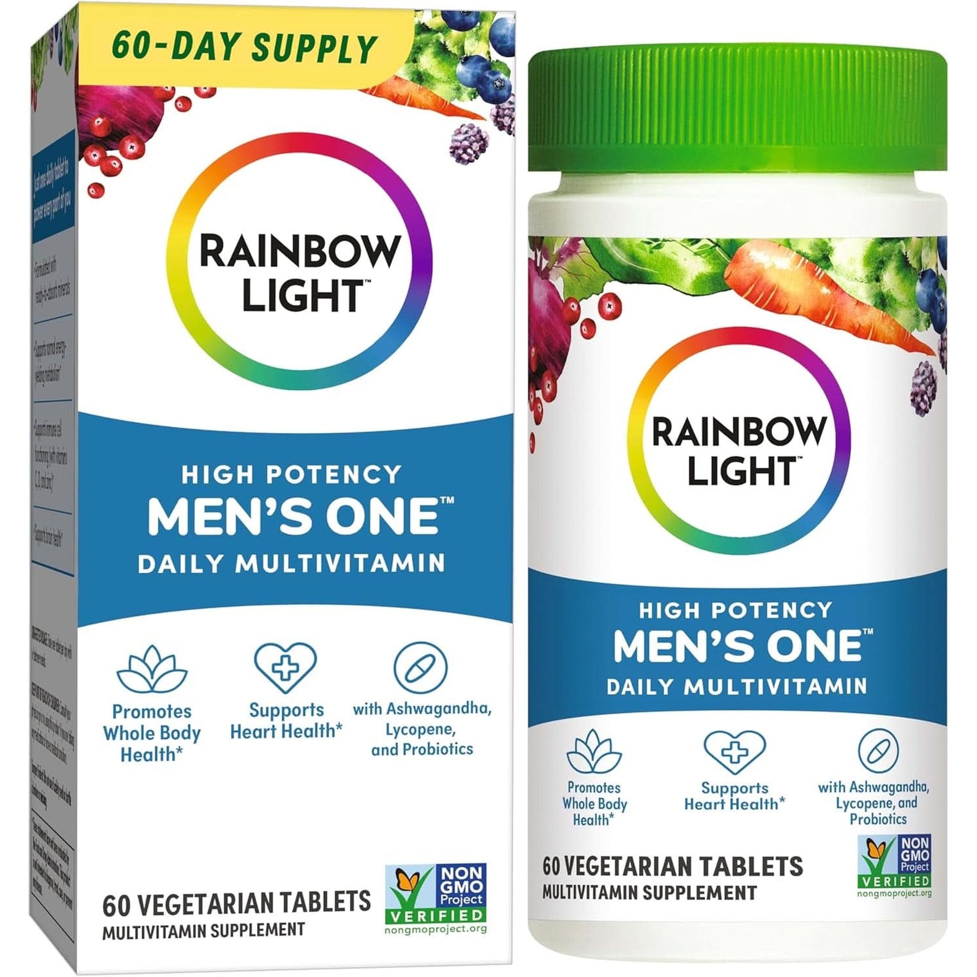 Rainbow Light Mens One High Potency Daily Multivitamin, Vegetarian, 150 Ct., Package May Vary