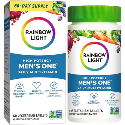 Rainbow Light Mens One High Potency Daily Multivitamin, Vegetarian, 150 Ct., Package May Vary