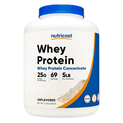 Nutricost Whey Protein Powder, Unflavored, 5 Pounds - from Whey Protein Concentrate