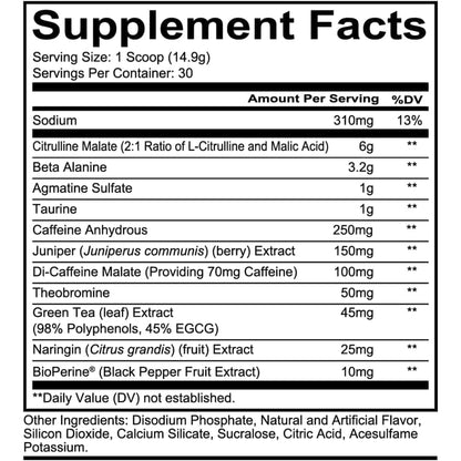 REDCON1 Total War Preworkout - Contains 320Mg of Caffeine from Green Tea, Juniper & Beta Alanine - Pre Work Out with Amino Acids to Increase Pump, Energy + Endurance (Rainbow Candy, 30 Servings)