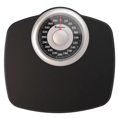 Adamson A25 Scales for Body Weight - up to 400 LB - New 2024-5.3" Dial on 12.4" X 10.2" Platform - Anti-Skid Rubber Surface - Bathroom Scale Analog - Durable with 20-Year Warranty