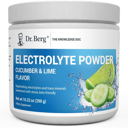 Dr. Berg Zero Sugar Hydration Keto Electrolyte Powder - Enhanced W/ 1000 Mg of Potassium & Real Pink Himalayan Salt (NOT Table Salt) - Raspberry & Lemon Flavor Hydration Drink Supplement, 100 Servings