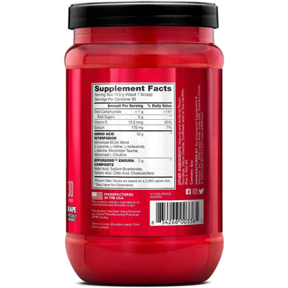 BSN Amino X Muscle Recovery & Endurance Powder with Bcaas, Intra Workout Support, 10 Grams of Amino Acids, Keto Friendly, Caffeine Free, Flavor: Grape, 30 Servings (Packaging May Vary)