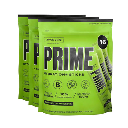 PRIME HYDRATION+ Sticks VARIETY PACK | Hydration Powder Single Serve Sticks | Electrolyte Powder on the Go | Low Sugar | Caffeine-Free | Vegan | 30 Sticks