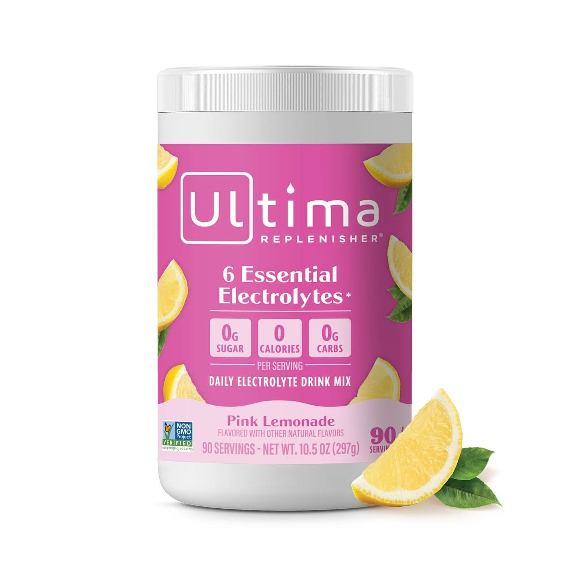 Ultima Replenisher Mocktini Electrolyte Drink Mix – Peach Bellini, 90 Servings – Hydration Powder with 6 Key Electrolytes & Trace Minerals – Keto Friendly, Non- GMO & Sugar-Free Electrolyte Powder