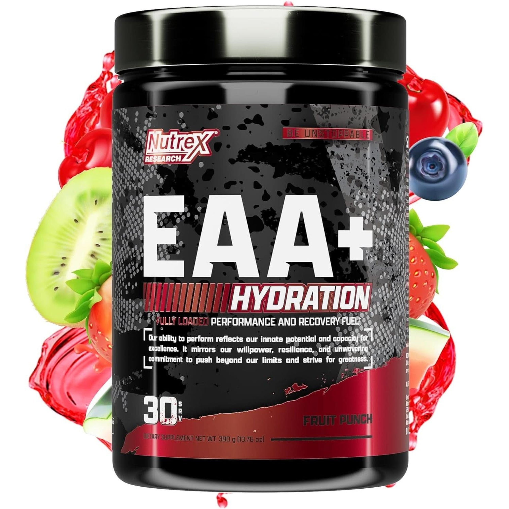 Nutrex Research EAA Hydration | Eaas + BCAA Powder | Muscle Recovery, Strength, Muscle Building, Endurance | 8G Essential Amino Acids + Electrolytes | 30 Servings It'S Mango Time