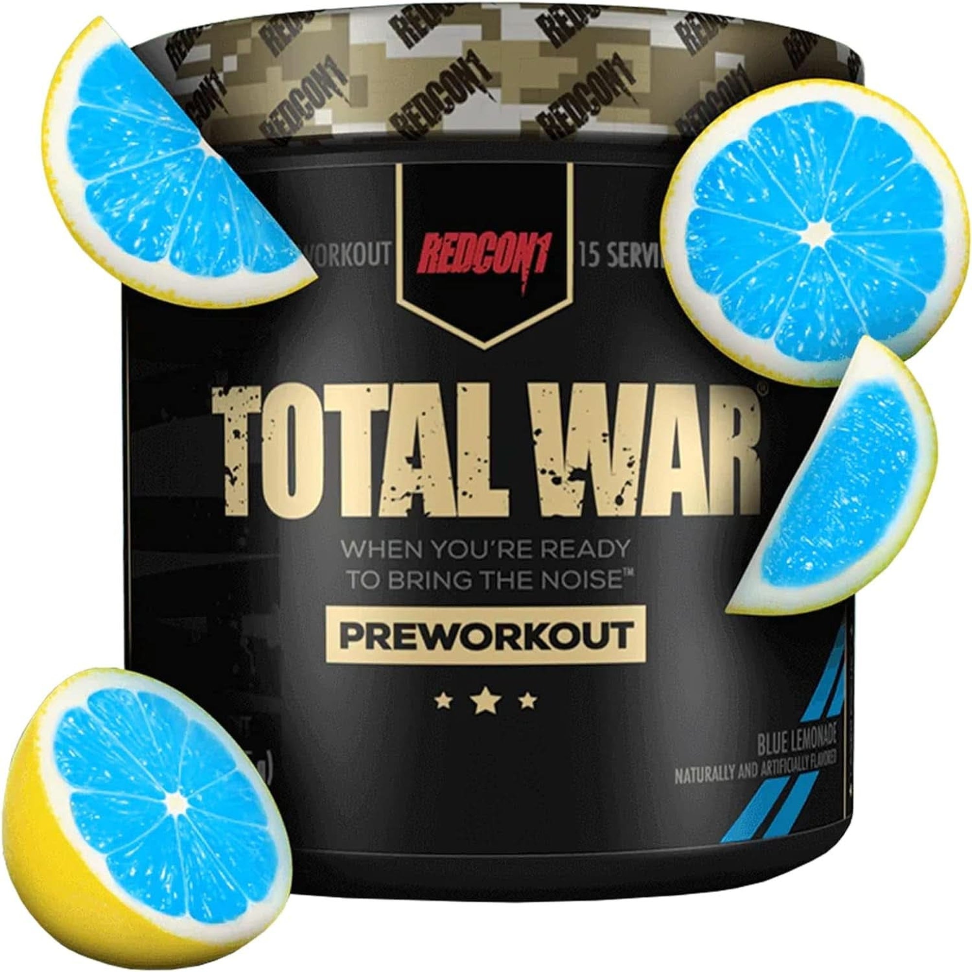 REDCON1 Total War Preworkout - Contains 320Mg of Caffeine from Green Tea, Juniper & Beta Alanine - Pre Work Out with Amino Acids to Increase Pump, Energy + Endurance (Rainbow Candy, 30 Servings)