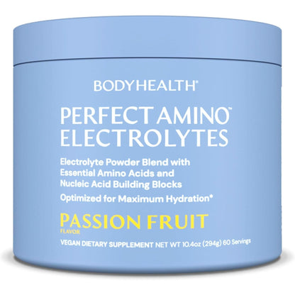 Bodyhealth Perfectamino Electrolytes Powder, Hydration Powder, Sugar Free Keto Electrolyte Drink Mix, Non GMO, Watermelon Flavor (30 Servings)