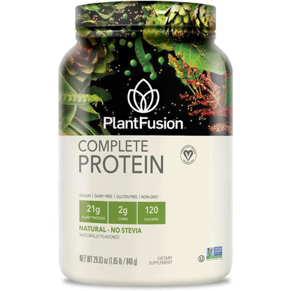 Plantfusion Complete Vegan Protein Powder - Plant Based Protein Powder with Bcaas, Digestive Enzymes and Pea Protein - Keto, Gluten Free, Soy Free, Non-Dairy, No Sugar, Non-Gmo - Vanilla Bean 2 Lb