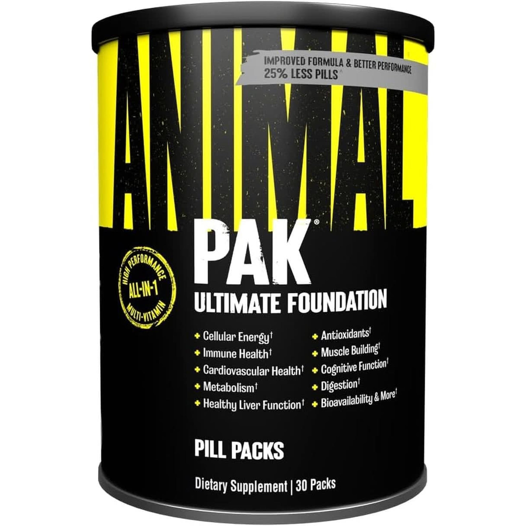 Animal Pak - Convenient Multivitamin for Men & Women Daily All-In-One Vitamin & Supplement Pack - Zinc, Vitamins C, B, D, Amino Acids, and Immune Support - Sports Nutrition Performance - 44 Count