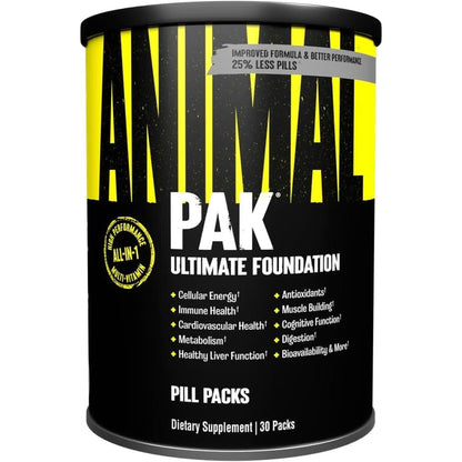 Animal Pak - Convenient Multivitamin for Men & Women Daily All-In-One Vitamin & Supplement Pack - Zinc, Vitamins C, B, D, Amino Acids, and Immune Support - Sports Nutrition Performance - 44 Count