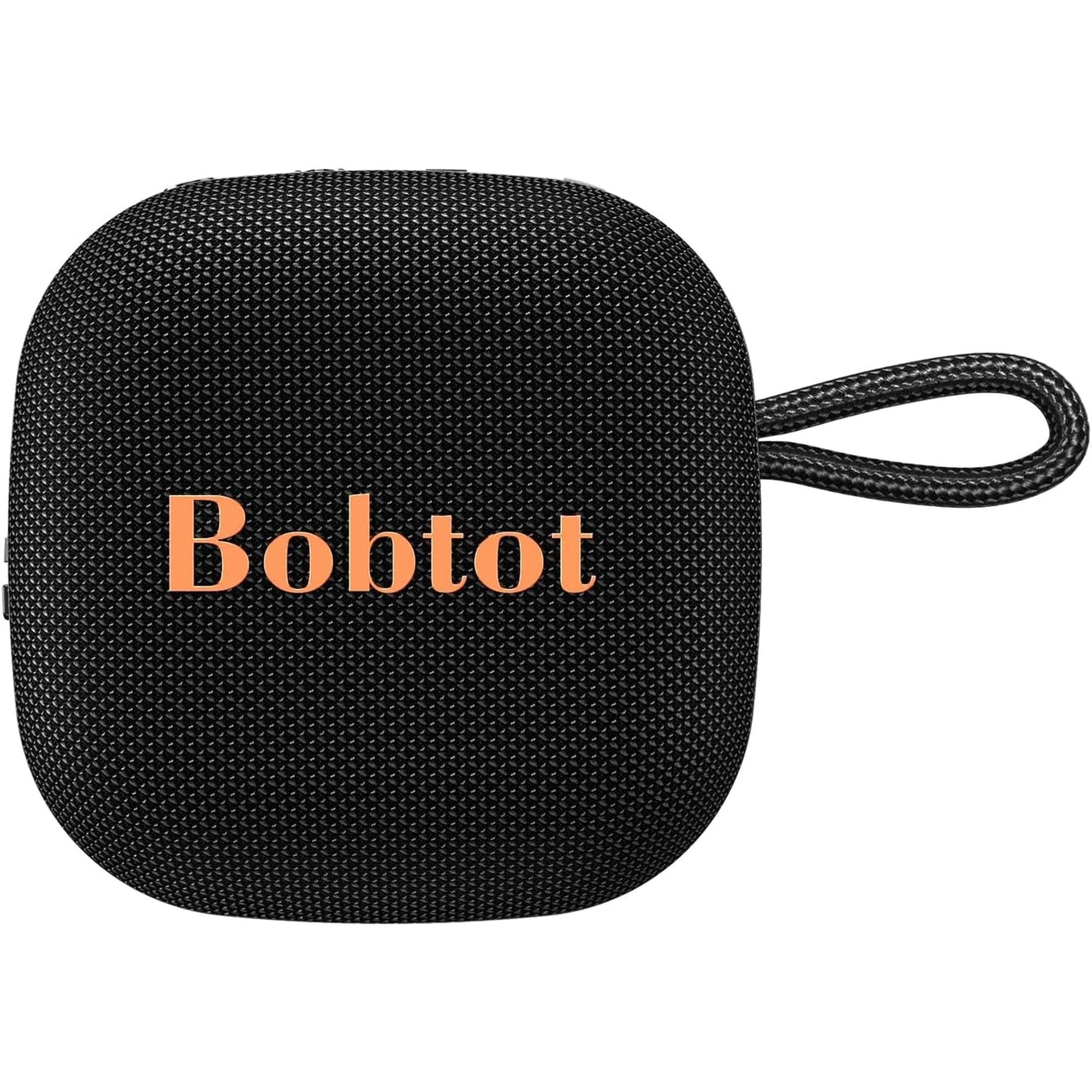 Bobtot Portable Bluetooth Speakers Wireless Speaker - Waterproof Mini Shower Speaker with 16 Hours Playtime, Loud Stereo Sound, Rich Bass, TWS, Built-In Mic for Home Travel Sport, Black