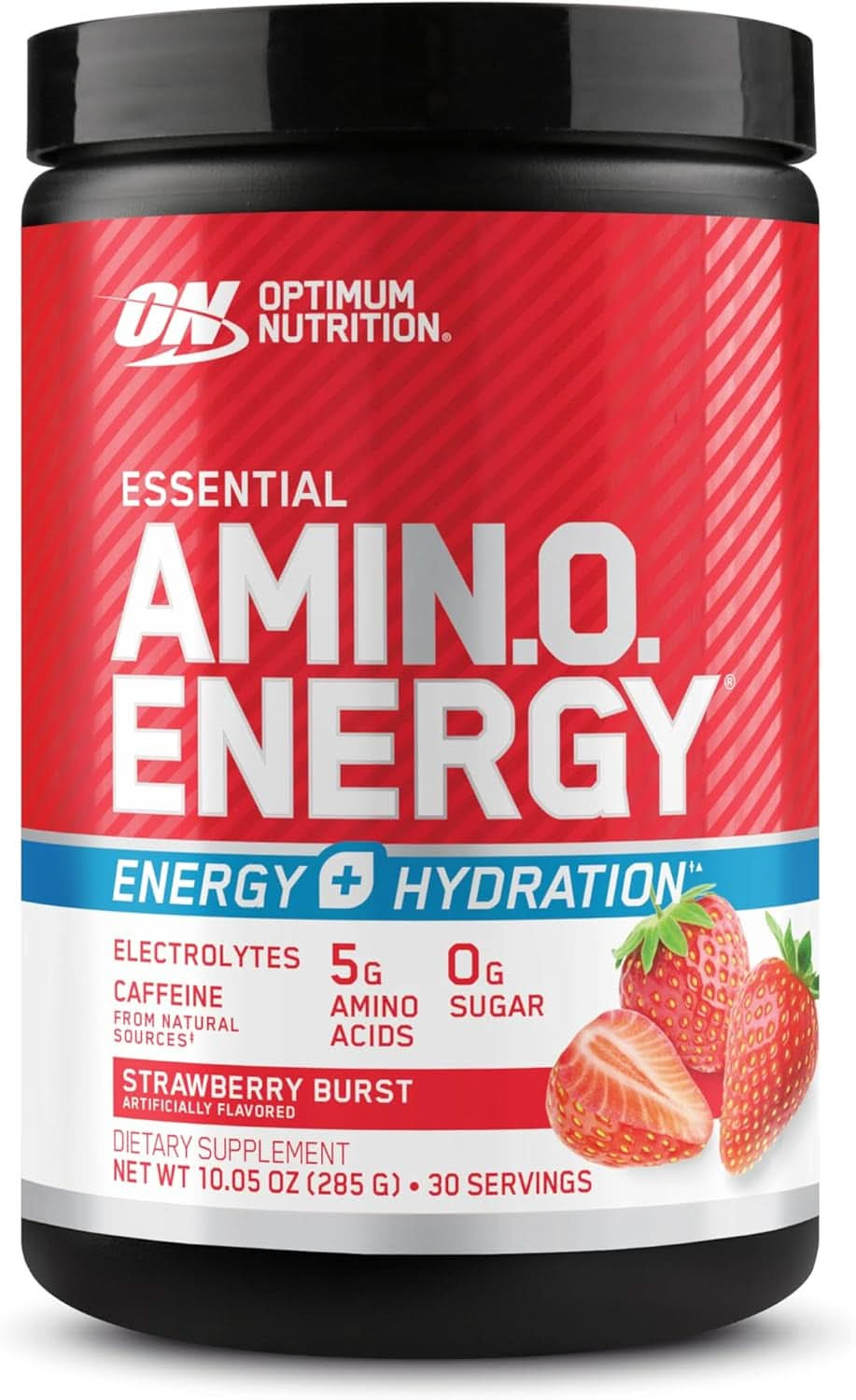 Optimum Nutrition Amino Energy Powder plus Hydration, with BCAA, Electrolytes, and Caffeine, Watermelon Splash, 30 Servings (Packaging May Vary)