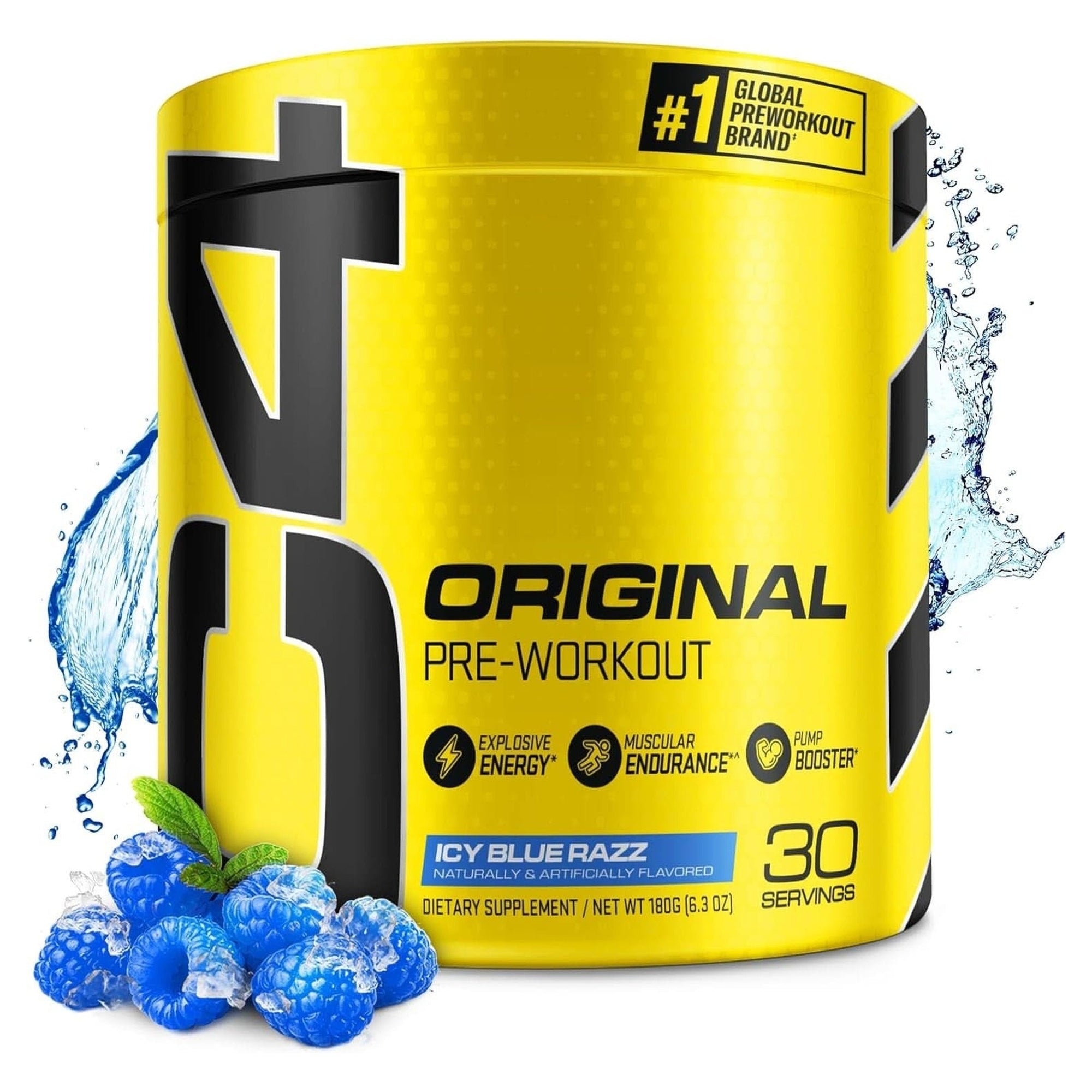 Cellucor C4 Original Pre Workout Powder ICY Blue Razz - Vitamin C for Immune Support - Sugar Free Preworkout Energy for Men & Women - 150Mg Caffeine plus Beta Alanine plus Creatine - 30 Servings