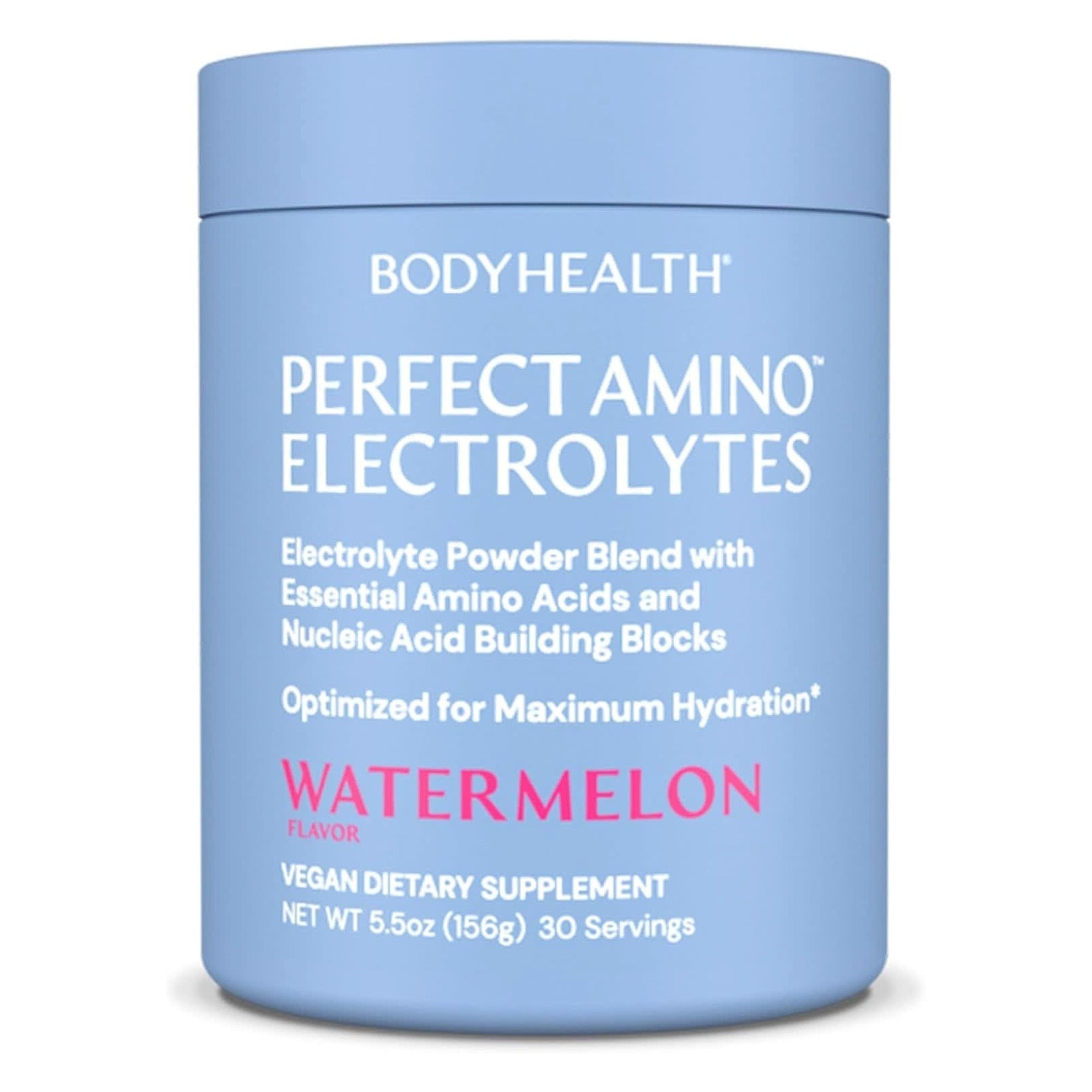 Bodyhealth Perfectamino Electrolytes Powder, Hydration Powder, Sugar Free Keto Electrolyte Drink Mix, Non GMO, Watermelon Flavor (30 Servings)