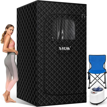 Sauna Box, Portable Steam Sauna, Portable Sauna for Home, Sauna Tent with 2.6L Steamer, 9 Levels, 2.6’ X 2.6’ X 5.9’