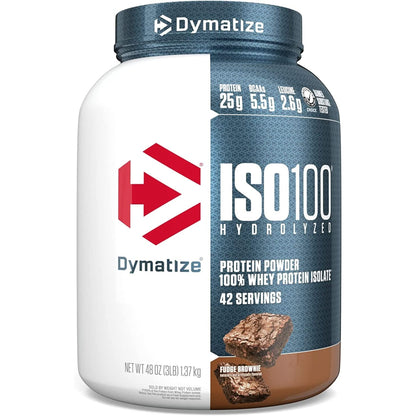 Dymatize ISO 100 Whey Protein Powder with 25G of Hydrolyzed 100% Whey Isolate, Gluten Free, Fast Digesting, Gourmet, 3 Pound, Vanilla, 3 Pound, 48 Oz