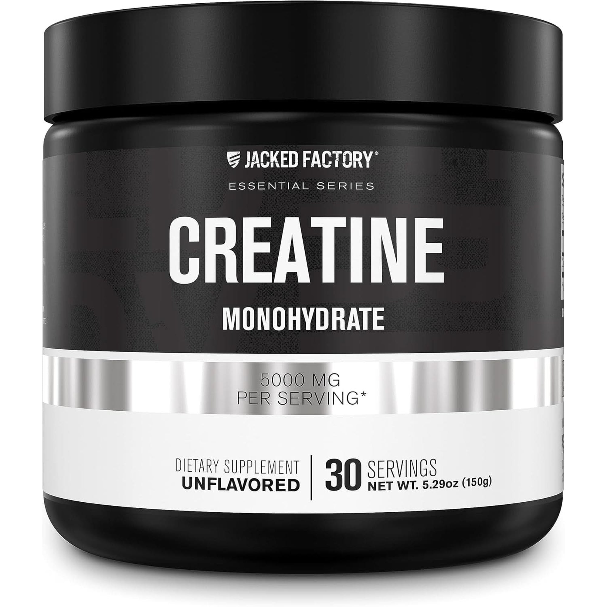 Jacked Factory Creatine Monohydrate Powder 425G - Creatine Supplement for Muscle Growth, Increased Strength, Enhanced Energy Output and Improved Athletic Performance 85 Servings, Unflavored