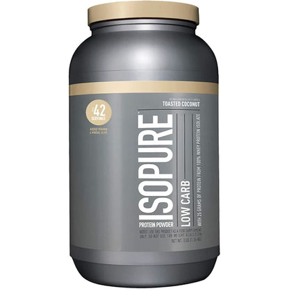 Isopure Protein Powder, Whey Isolate with Vitamin C & Zinc for Immune Support, 25G Protein, Low Carb & Keto Friendly, Flavor: Dutch Chocolate, 62 Servings, 4.5 Pounds (Packaging May Vary)