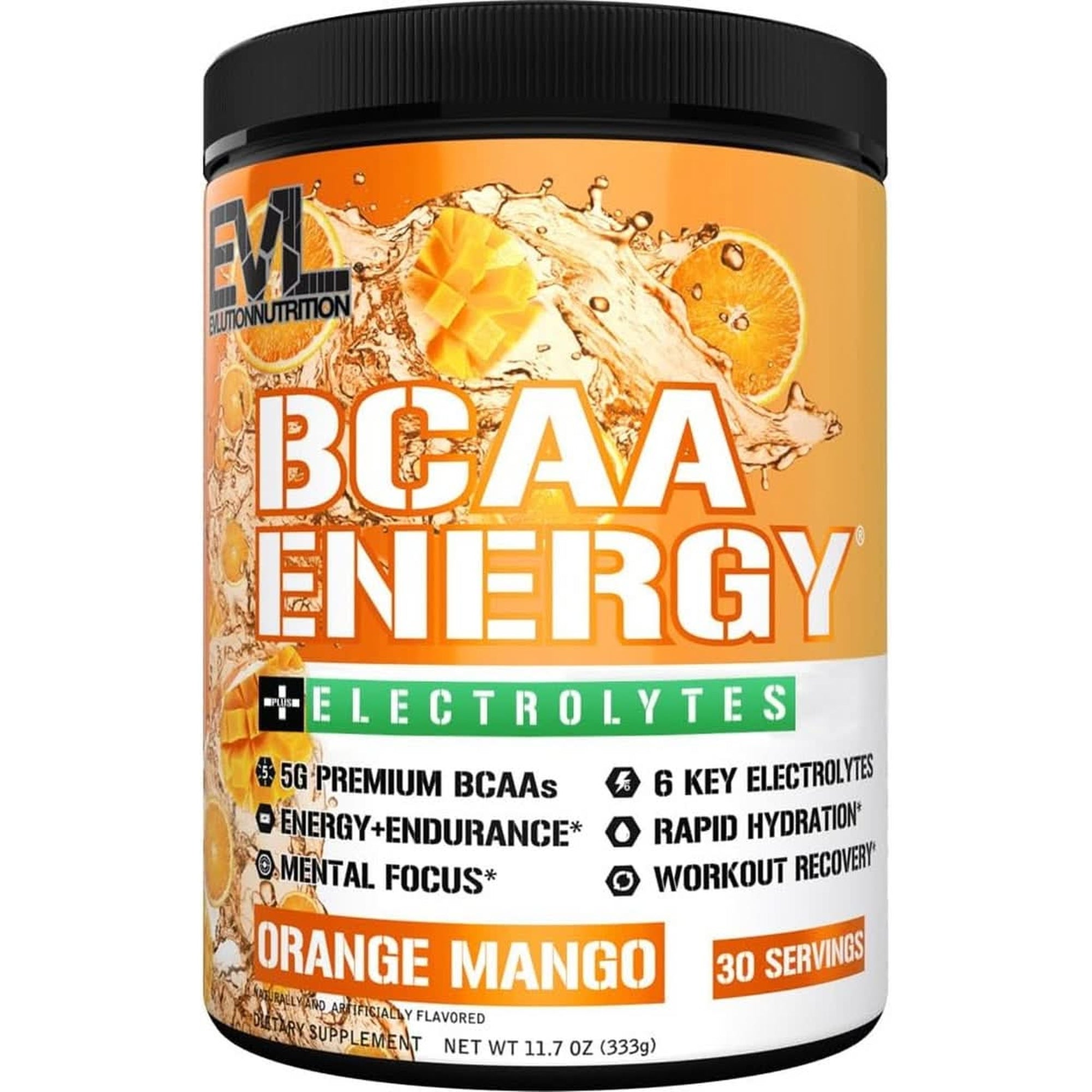 EVL Bcaas Amino Acids Powder - BCAA Energy Pre Workout Powder for Muscle Recovery Lean Growth and Endurance - Rehydrating BCAA Powder Post Workout Recovery Drink with Natural Caffeine - Furious Grape