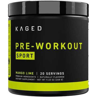 Kaged Pre-Kaged Sport Pre Workout Powder | Blue Razz | Energy Supplement for Endurance | Cardio, Weightlifting Sports Drink | 20 Servings