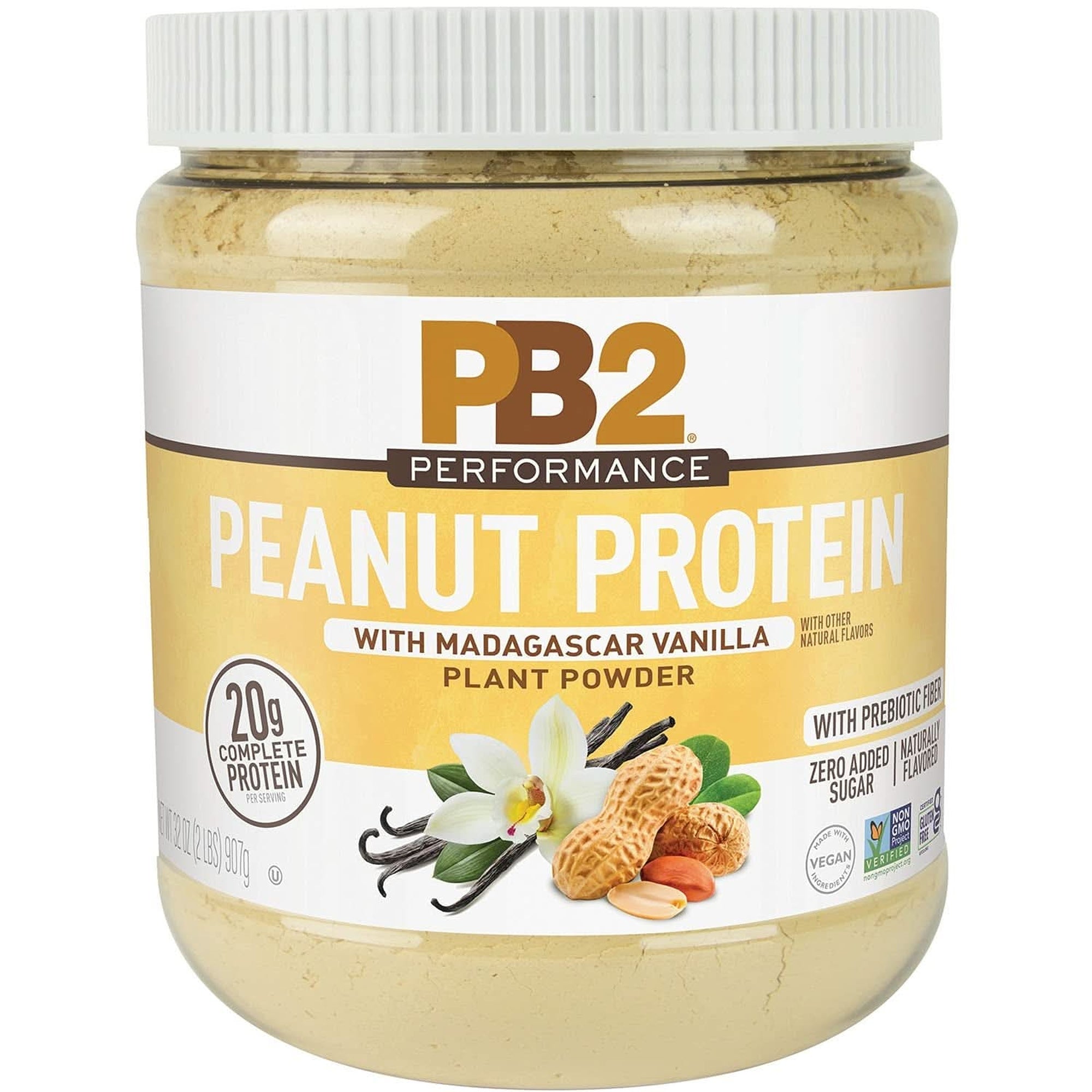 PB2 Performance Peanut Protein Powder with Dutch Cocoa – [2 Lb/32 Oz Jar] – 20G of Vegan Plant Based Protein Powder, Non GMO, Gluten Free, Non Dairy