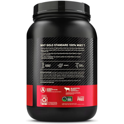 Optimum Nutrition Gold Standard 100% Whey Protein Powder, Double Rich Chocolate, 2 Pound (Packaging May Vary)