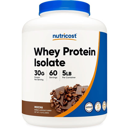 Nutricost Isolate Whey Protein Powder, Vanilla, 5 Pounds