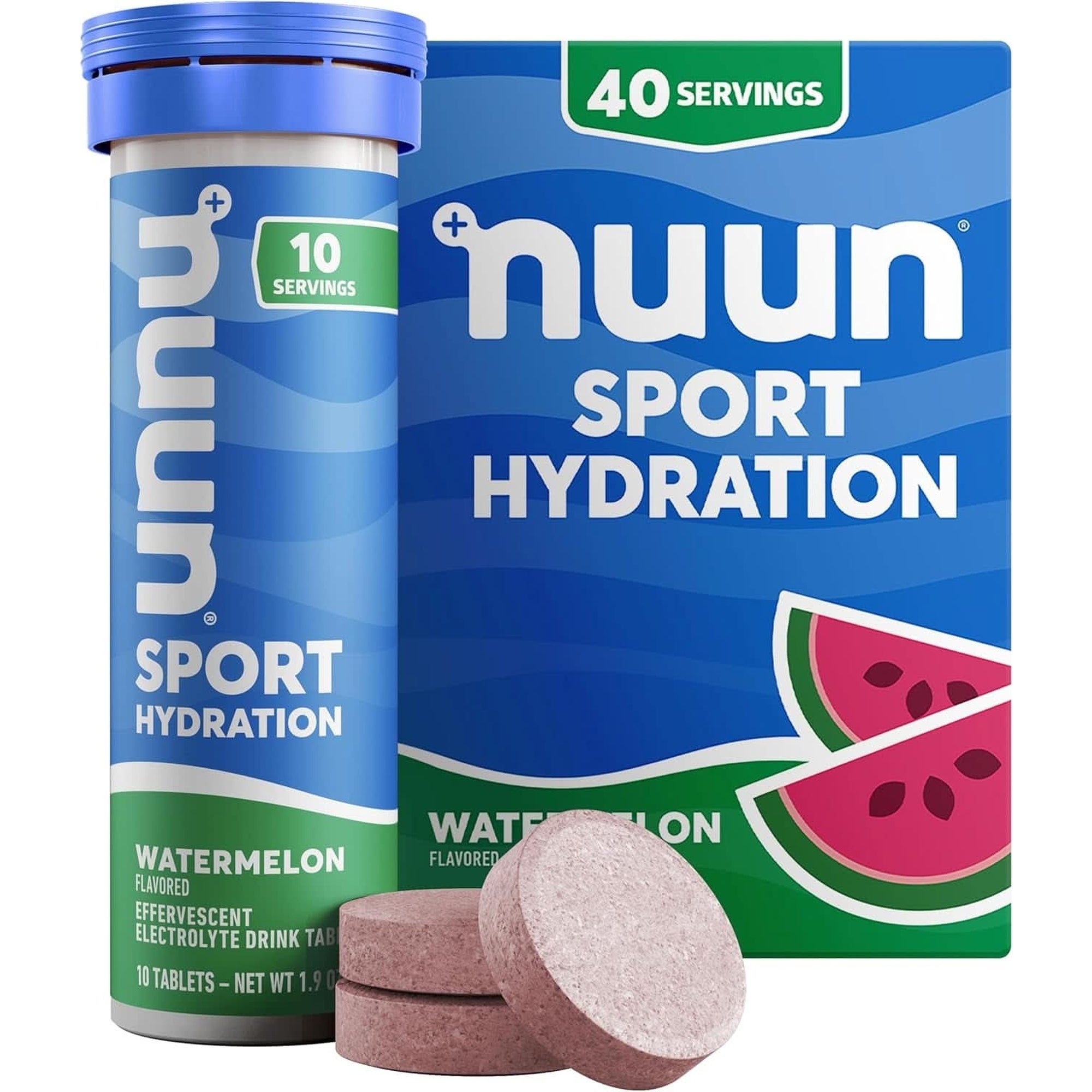 Nuun Sport Electrolyte Tablets - Dissolvable in Water, Mixed Flavors | 5 Essential Electrolytes for Hydration | 1G Sugar Drink Mix | Vegan, Non-Gmo | 4 Pack (40 Total Servings)