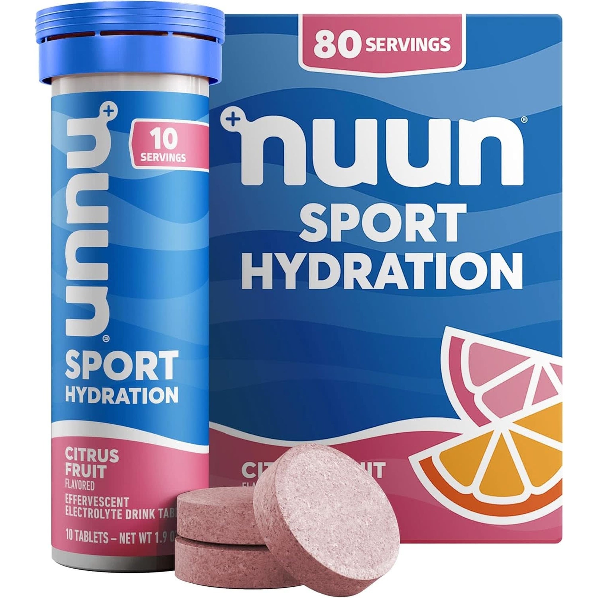 Nuun Sport Electrolyte Tablets - Dissolvable in Water, Mixed Flavors | 5 Essential Electrolytes for Hydration | 1G Sugar Drink Mix | Vegan, Non-Gmo | 4 Pack (40 Total Servings)