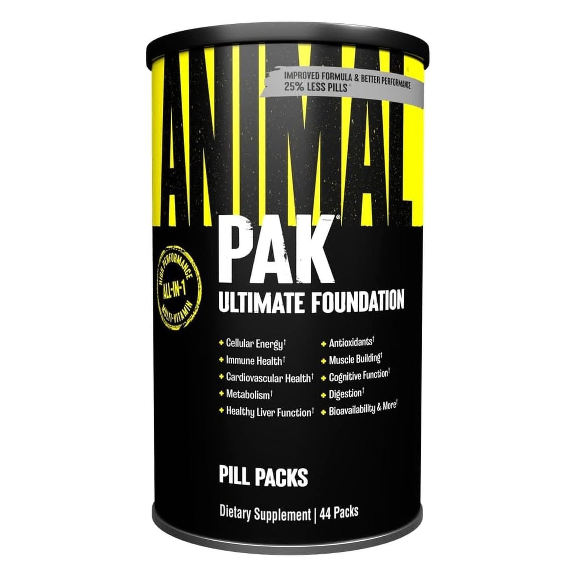 Animal Pak - Convenient Multivitamin for Men & Women Daily All-In-One Vitamin & Supplement Pack - Zinc, Vitamins C, B, D, Amino Acids, and Immune Support - Sports Nutrition Performance - 44 Count