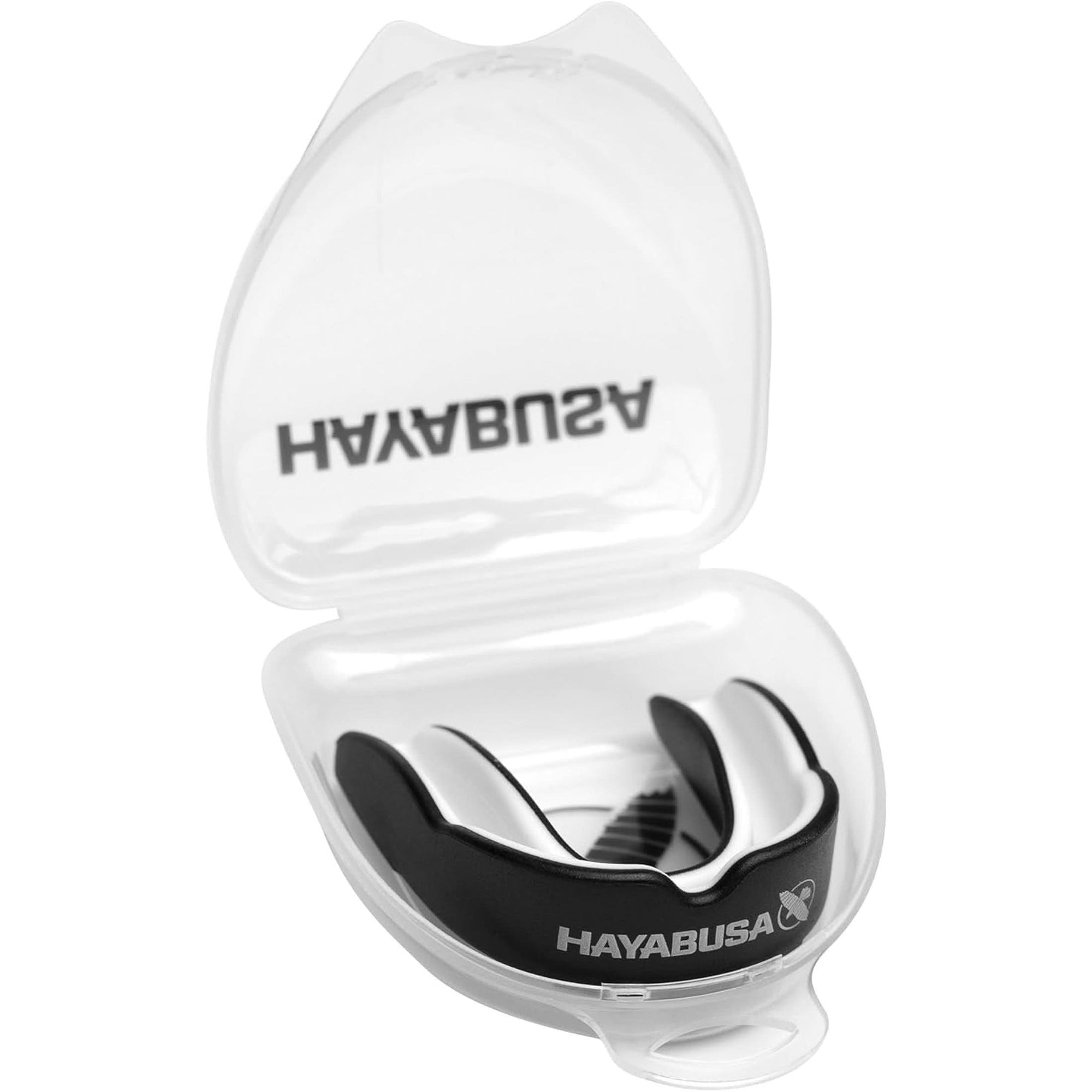 Hayabusa Combat Sports Mouth Guard Youth, Kids and Adult Sizes Comes with Case - White/Red, Adult