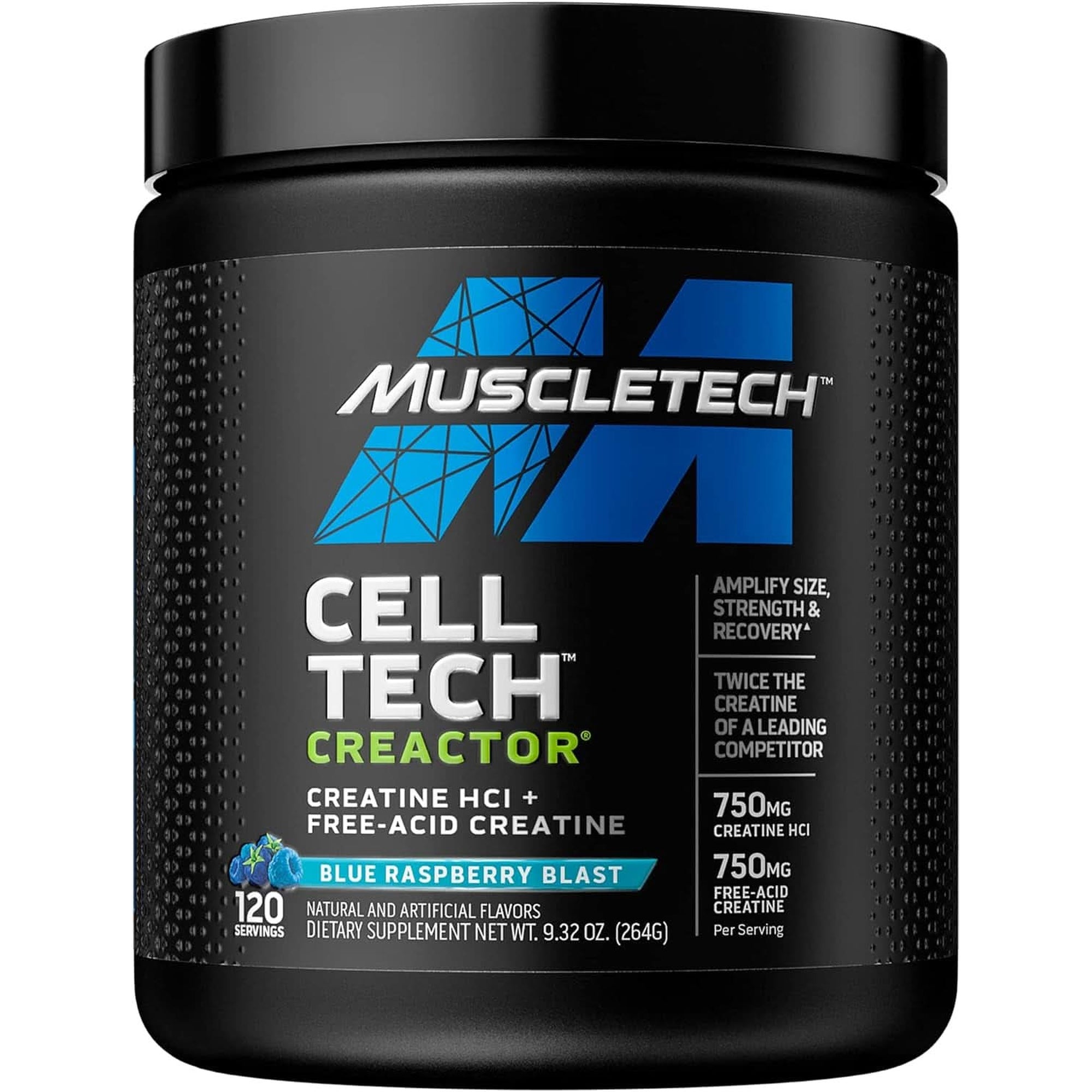 Creatine Monohydrate Powder Muscletech Platinum Pure Micronized Muscle Recovery + Builder for Men & Women Workout Supplements Unflavored (80 Servings)