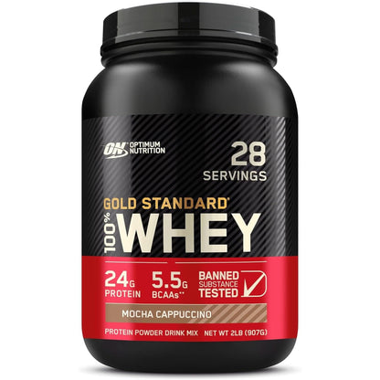 Optimum Nutrition Gold Standard 100% Whey Protein Powder, Double Rich Chocolate, 2 Pound (Packaging May Vary)