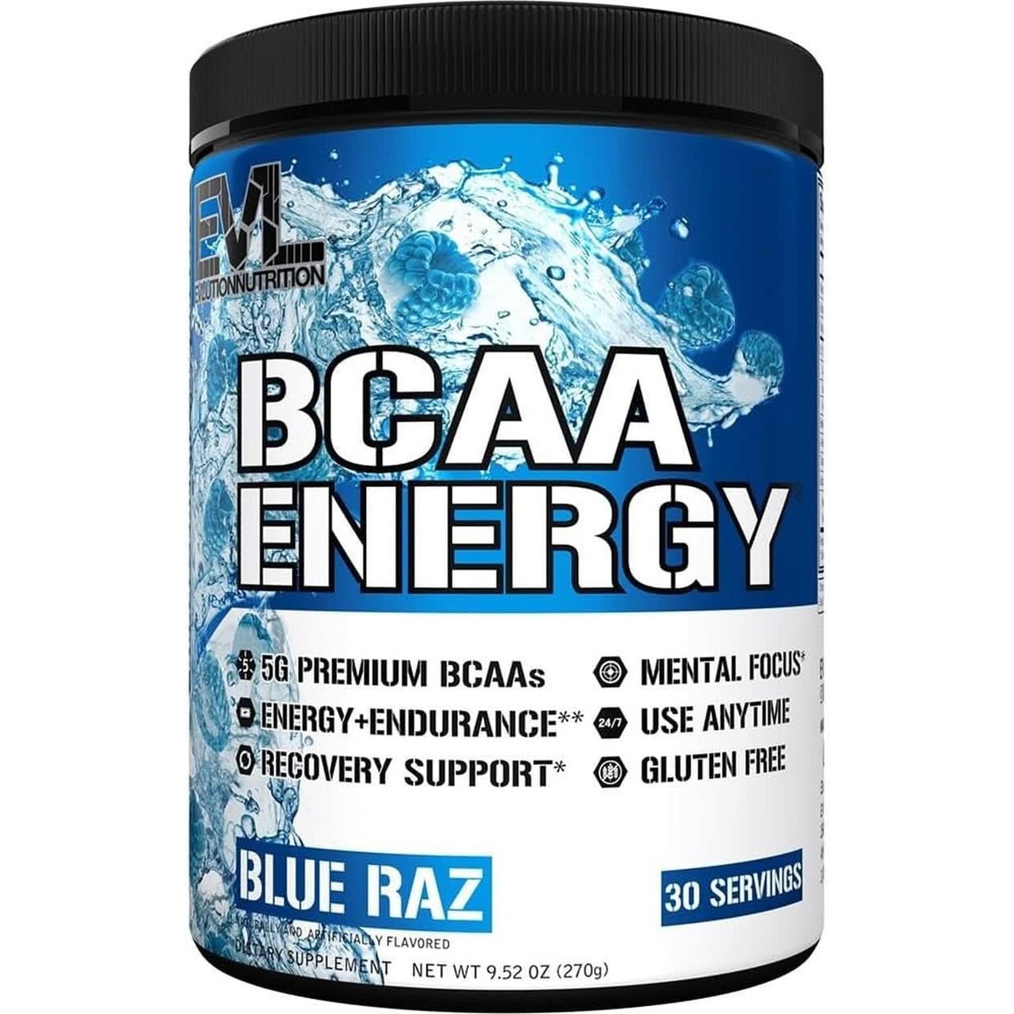 EVL Bcaas Amino Acids Powder - BCAA Energy Pre Workout Powder for Muscle Recovery Lean Growth and Endurance - Rehydrating BCAA Powder Post Workout Recovery Drink with Natural Caffeine - Furious Grape