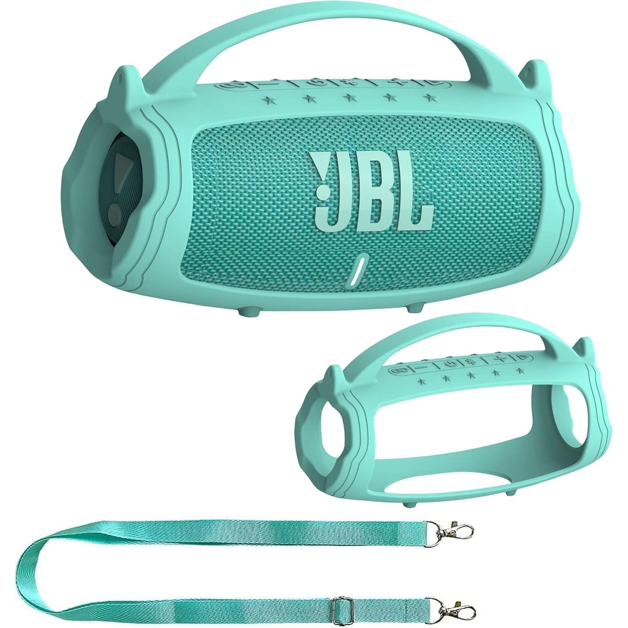 Silicone Cover Case for JBL Charge 5 Portable Bluetooth Speaker, Protective Skin Case for JBL Charge 5 Portable Bluetooth Speaker Accessories White Case