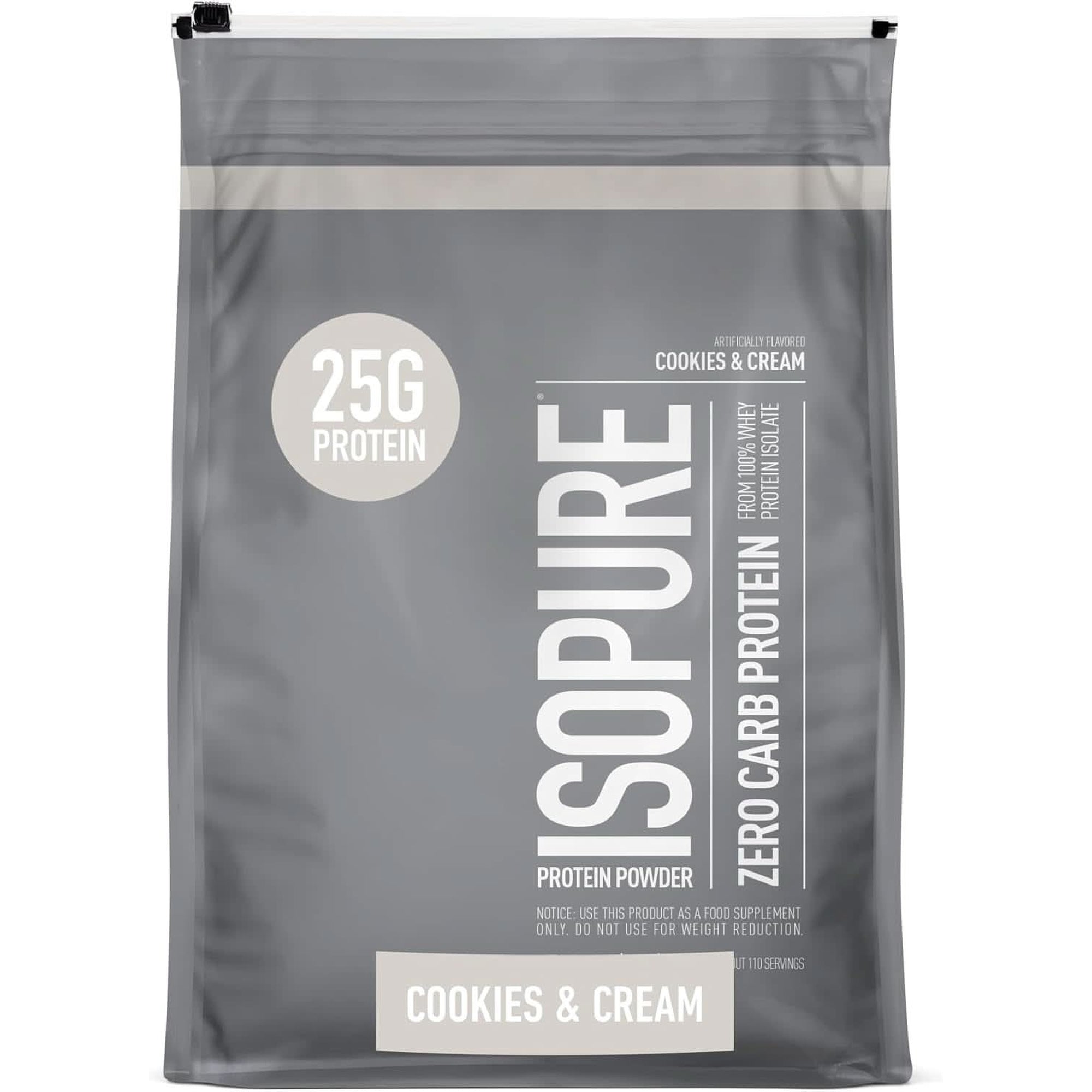 Isopure Protein Powder, Whey Isolate with Vitamin C & Zinc for Immune Support, 25G Protein, Low Carb & Keto Friendly, Flavor: Dutch Chocolate, 62 Servings, 4.5 Pounds (Packaging May Vary)