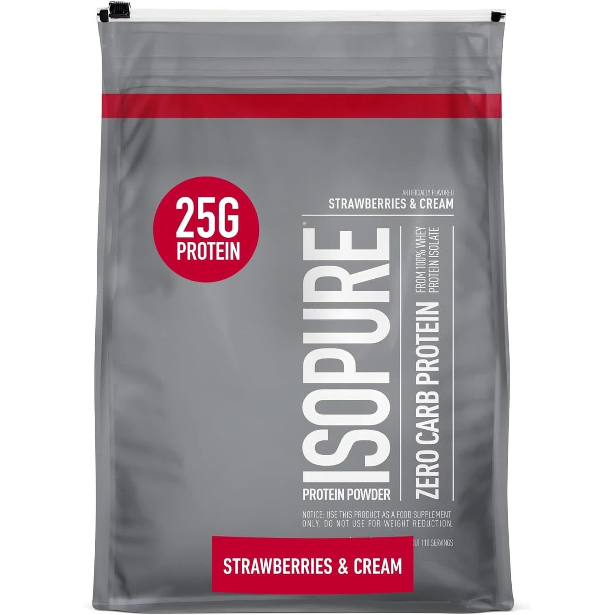 Isopure Protein Powder, Whey Isolate with Vitamin C & Zinc for Immune Support, 25G Protein, Low Carb & Keto Friendly, Flavor: Dutch Chocolate, 62 Servings, 4.5 Pounds (Packaging May Vary)