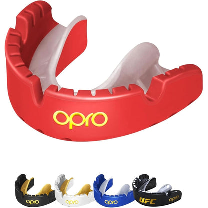 OPRO Gold Level Mouthguard for Braces, Adults Sports Mouth Guard, Featuring Revolutionary Fitting Technology for Boxing, Lacrosse, MMA, Martial Arts, Hockey, and All Contact Sports