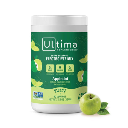 Ultima Replenisher Mocktini Electrolyte Drink Mix – Peach Bellini, 90 Servings – Hydration Powder with 6 Key Electrolytes & Trace Minerals – Keto Friendly, Non- GMO & Sugar-Free Electrolyte Powder