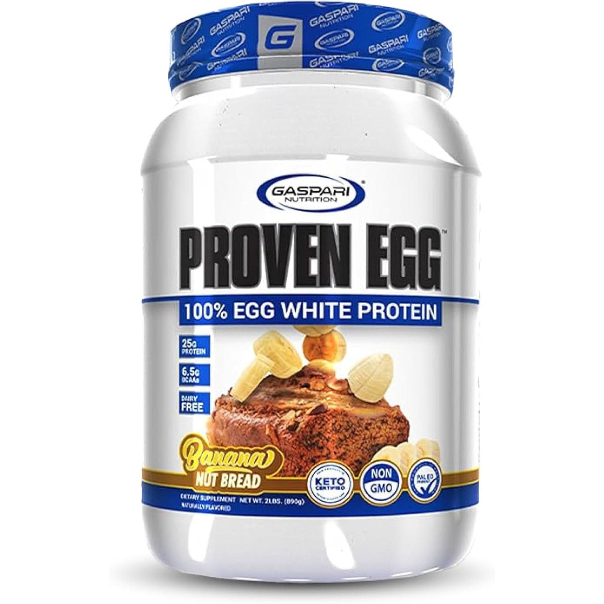 Gaspari Nutrition Proven Egg, 100% Egg White Protein, 25G Protein, Keto Friendly, Dairy Free, Lactose Free, Soy Free (2 Lbs, Chocolate)