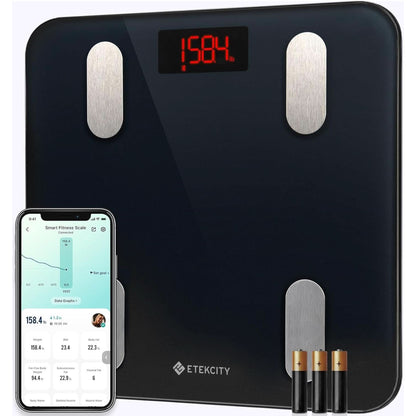 Etekcity Smart Scale for Body Weight FSA HSA Store Eligible, Bathroom Digital Weighing Scale with BMI, Body Fat, Muscle Mass, Accurate Bluetooth Home User Health Equipment Sync Apps