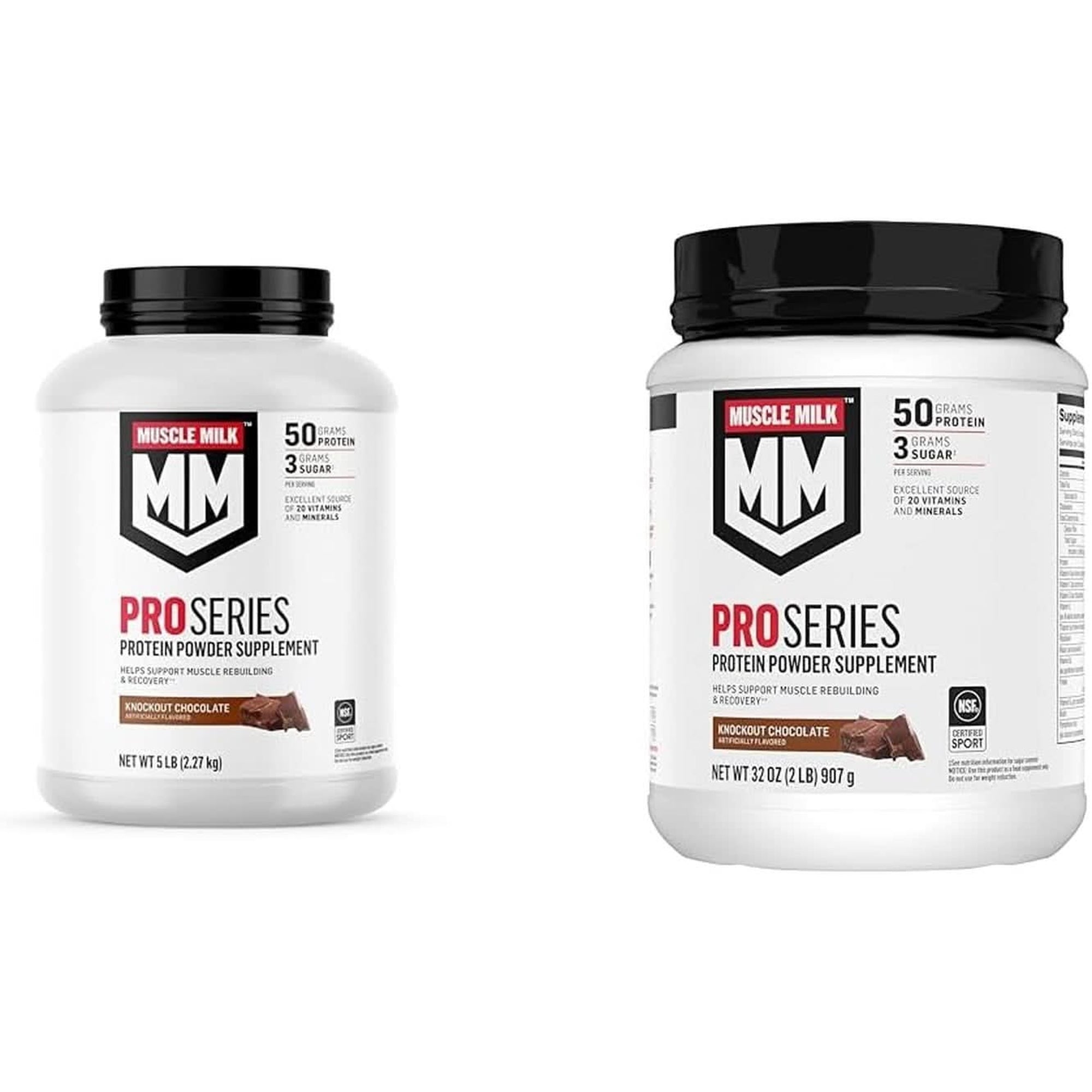 Muscle Milk Pro Series Protein Powder Supplement, Intense Vanilla, 5 Pound, 28 Servings, 50G Protein, 3G Sugar, 20 Vitamins & Minerals, NSF Certified for Sport, Workout Recovery, Packaging May Vary