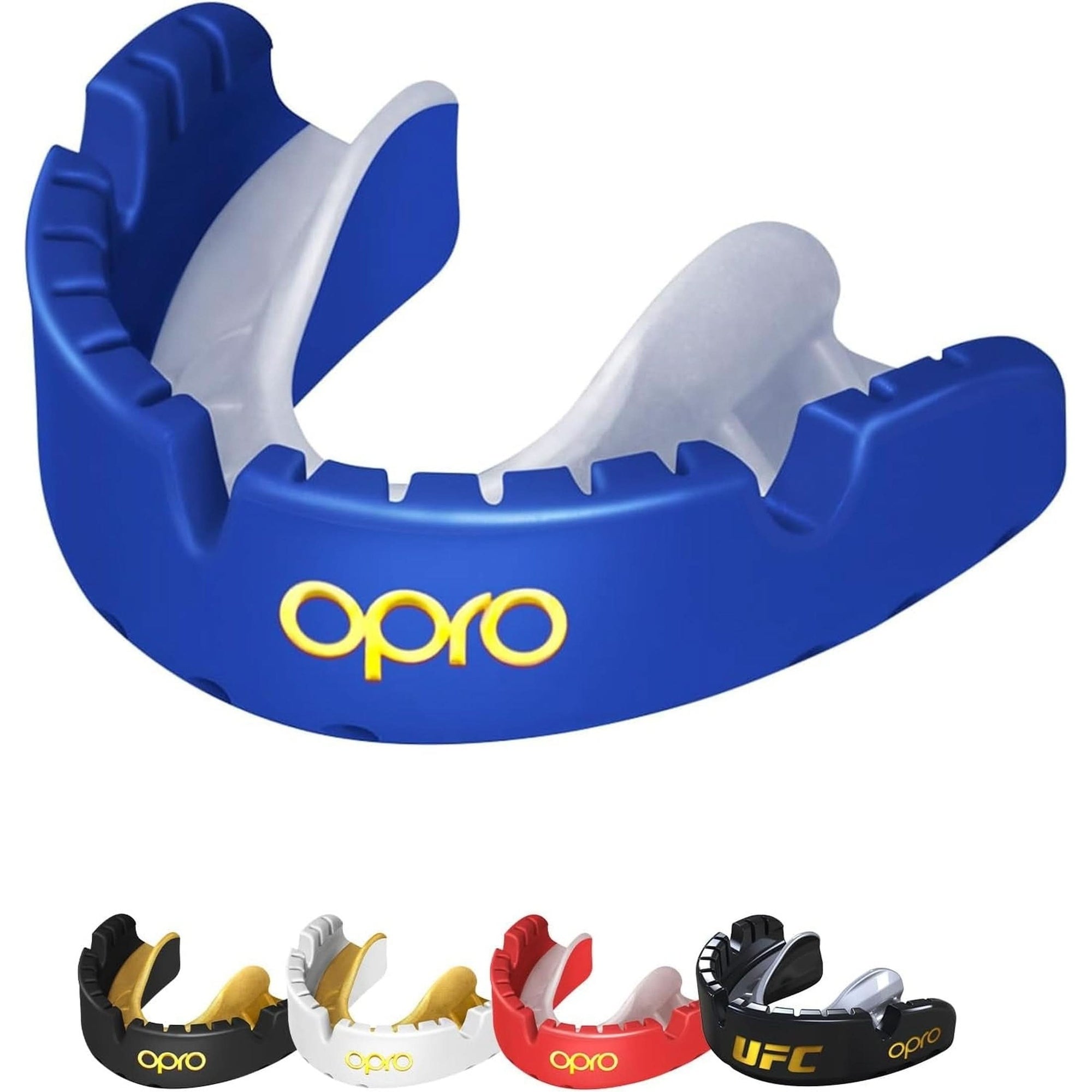 OPRO Gold Level Mouthguard for Braces, Adults Sports Mouth Guard, Featuring Revolutionary Fitting Technology for Boxing, Lacrosse, MMA, Martial Arts, Hockey, and All Contact Sports