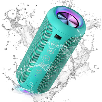 Ortizan Portable Bluetooth Speaker: IPX7 Waterproof, 24W Loud Sound, Deep Bass, Bluetooth 5.3, LED Lights, Wireless Stereo Pairing, 30H Playtime, for Home/Outdoor/Party/Beach, Birthday Gift Black