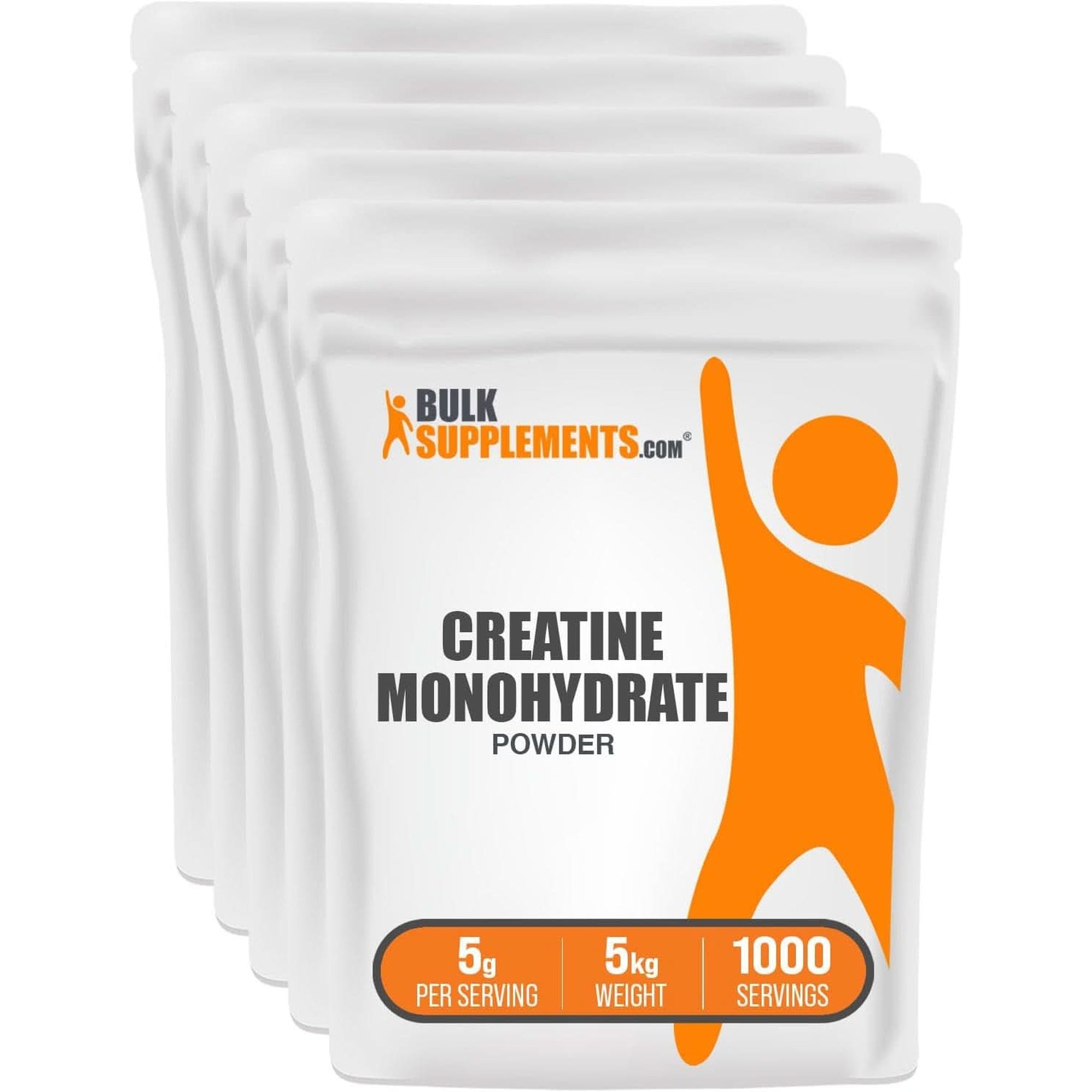 Bulksupplements.Com Creatine Monohydrate Powder - Creatine Supplement, Micronized Creatine 1Kg, Creatine Powder - Unflavored & Gluten Free, 5G (5000Mg) per Servings, 1Kg (2.2 Lbs) (Pack of 1)