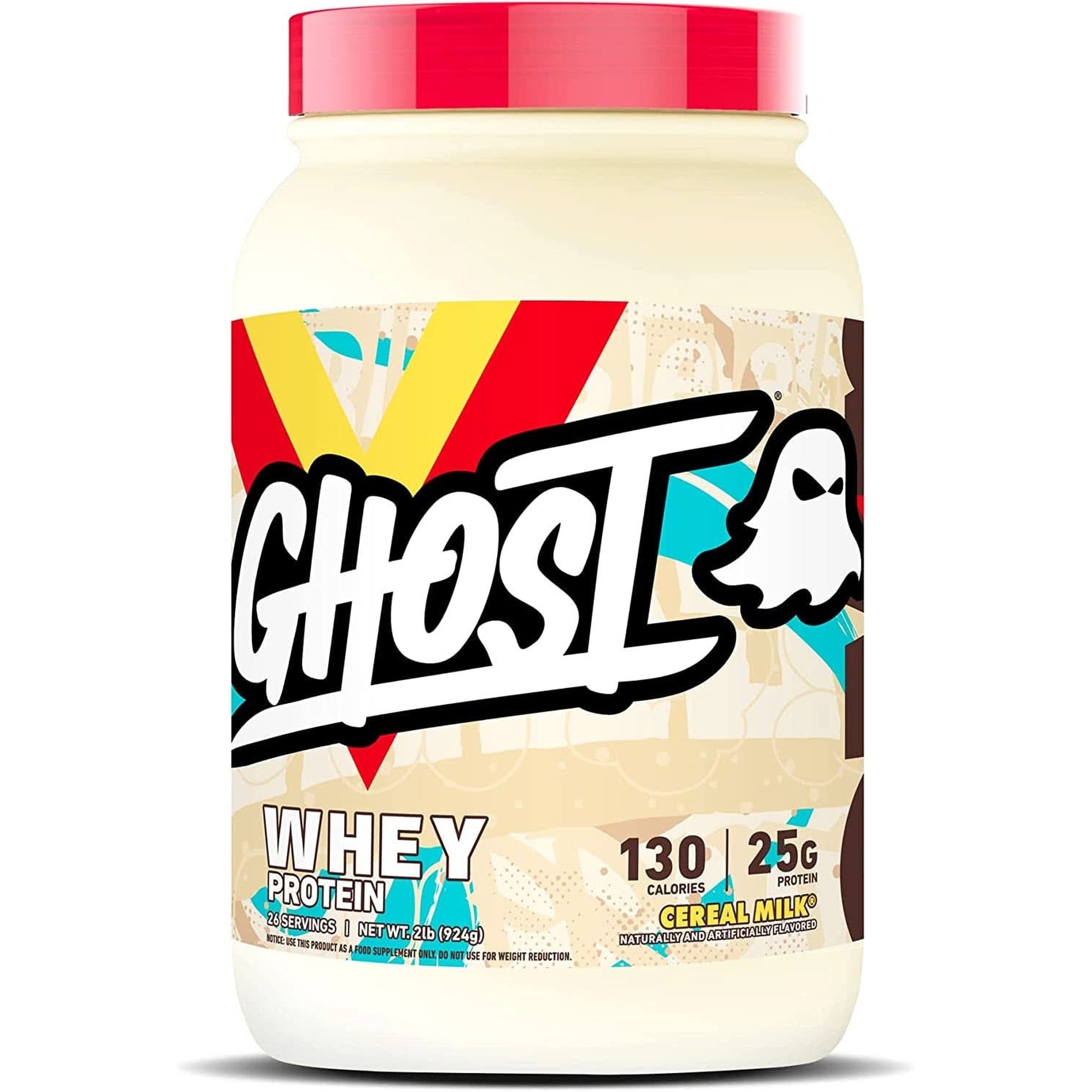 GHOST Whey Protein Powder, Chips Ahoy - 2LB Tub, 25G of Protein - Chocolate Chip Cookie Flavored Isolate, Concentrate & Hydrolyzed Whey Protein Blend