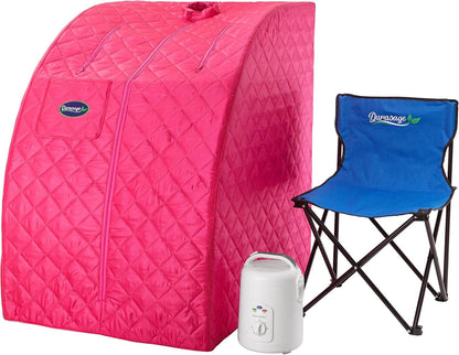 Durasage Lightweight Portable Personal Steam Sauna Spa for Relaxation at Home, 60 Minute Timer, 800 Watt Steam Generator, Chair Included