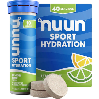 Nuun Sport Electrolyte Tablets - Dissolvable in Water, Mixed Flavors | 5 Essential Electrolytes for Hydration | 1G Sugar Drink Mix | Vegan, Non-Gmo | 4 Pack (40 Total Servings)