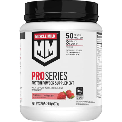 Muscle Milk Pro Series Protein Powder Supplement, Intense Vanilla, 5 Pound, 28 Servings, 50G Protein, 3G Sugar, 20 Vitamins & Minerals, NSF Certified for Sport, Workout Recovery, Packaging May Vary